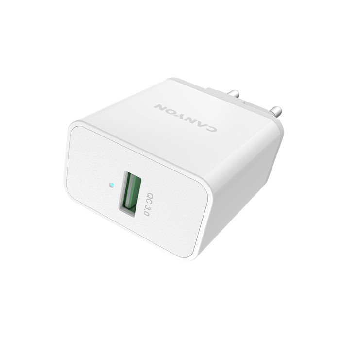 

Сетевое зарядное устройство Canyon H-36, USB, 3 А, 36 Вт, быстрая зарядка, белое