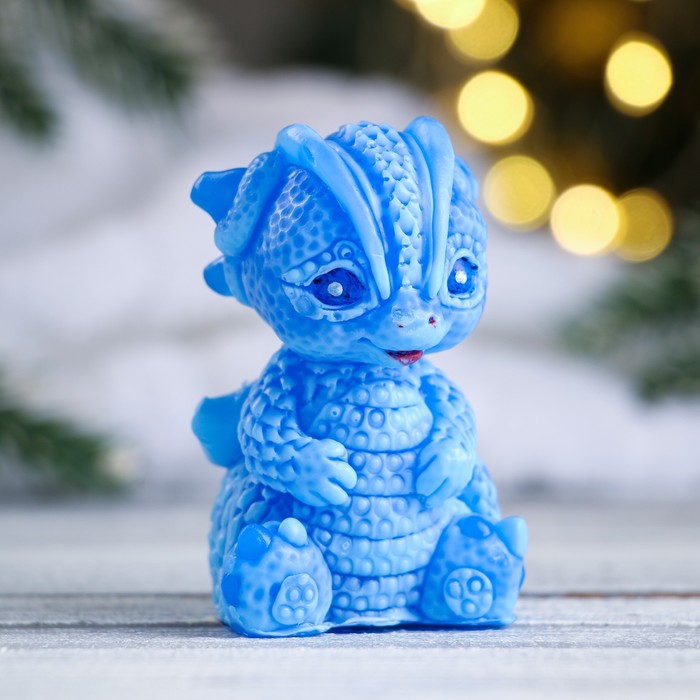 

Фигурное мыло "Дракончик Пончик" синее, 75гр