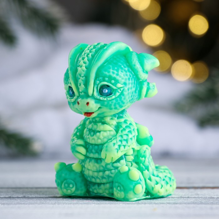 

Фигурное мыло "Дракончик Пончик" зеленое, 75гр