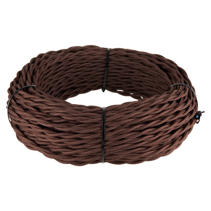 Ретро кабель витой W6452614, 2х2,5, цвет коричневый