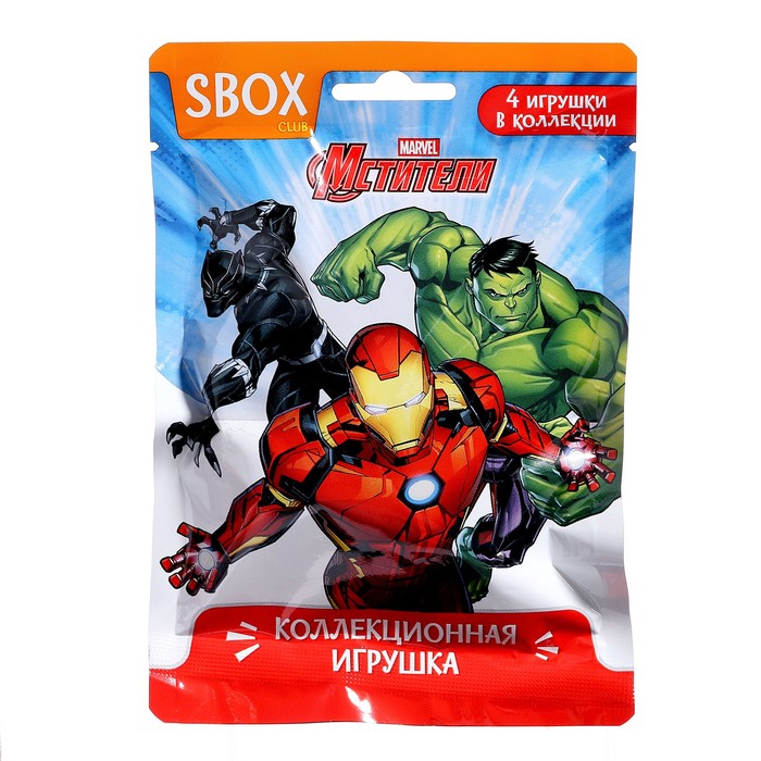 Игрушка в флоупаке «Мстители» Sbox Marvel фигурка sbox коллекционная конфитрейд тачки в флоупаке 6 видов ут47102