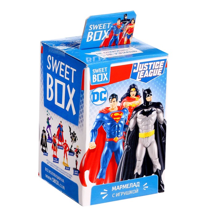 Игрушка Justice League + Мармелад Sweet Box 10 г мармелад sweet box jurassic park с игрушкой в ассортименте 10 г
