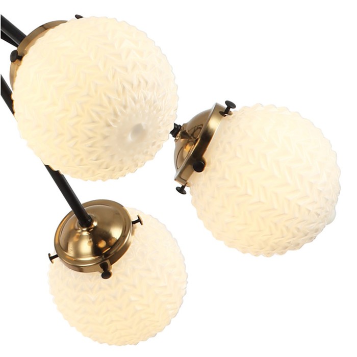 

Люстра на штанге Sinus 6xE27 40Вт, размер 80x80x75 см, цвет чёрный