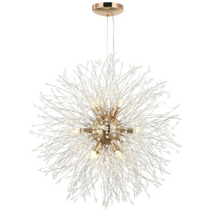 

Люстра подвесная Salut 12xG9 40Вт, размер 60x60x65-150 см, цвет золото