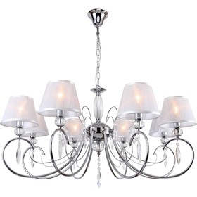 

Люстра подвесная Loretto 8xE14 40Вт, размер 90x90x100 см, цвет хром