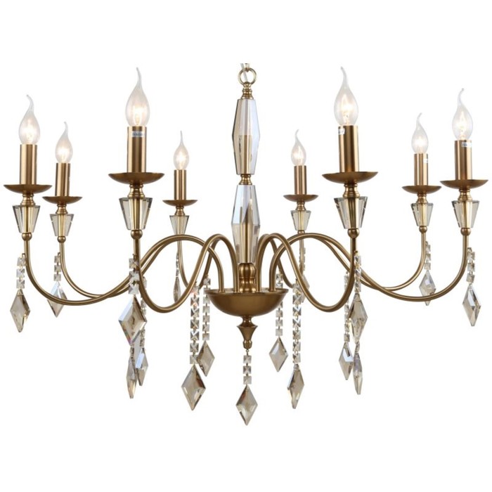 

Люстра подвесная Grace 8xE14 40Вт, размер 86x86x88-174 см, цвет бронза