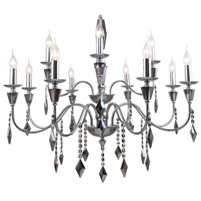 

Люстра подвесная Grace 12xE14 40Вт, размер 86x86x102-188 см, цвет хром