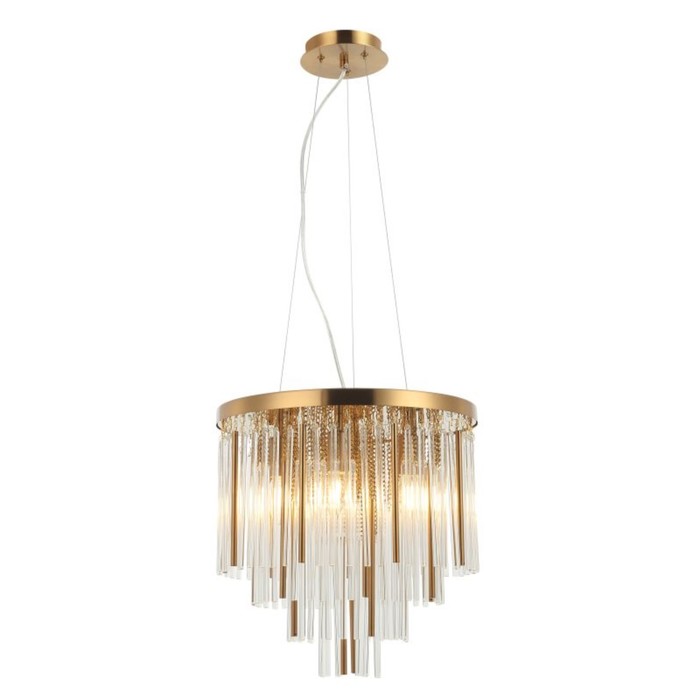 

Люстра подвесная Style rain 6xE14 40Вт, размер 40x40x53-150 см, цвет бронза