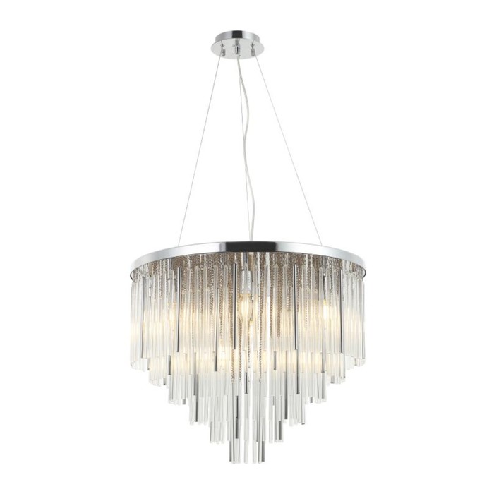

Люстра подвесная Style rain 9xE14 40Вт, размер 60x60x65-150 см, цвет хром