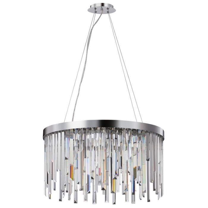 

Люстра подвесная хрустальная Venecia 8xE14 40Вт, размер 60x60x45-90 см, цвет хром