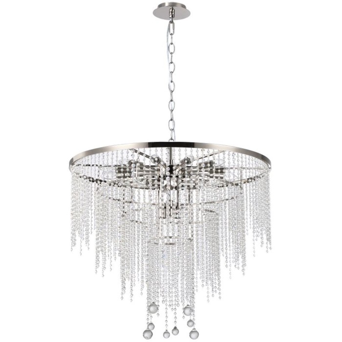 

Люстра подвесная хрустальная Smira 18xE14 40Вт, размер 80x80x84-130 см, цвет никель