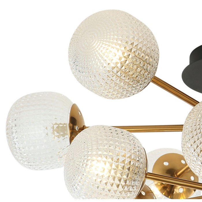 

Люстра потолочная Atomic 16xG9 LED 5Вт, размер 58,5x58,5x41 см, цвет чёрный, бронза