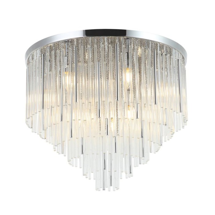 

Люстра потолочная Style rain 9xE14 40Вт, размер 60x60x48 см, цвет хром