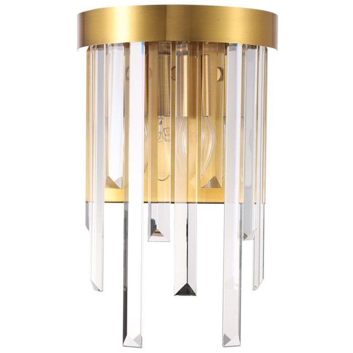 Светильник настенный хрустальный Venecia 2xE14 40Вт, размер 20x12x31,5 см, цвет бронза