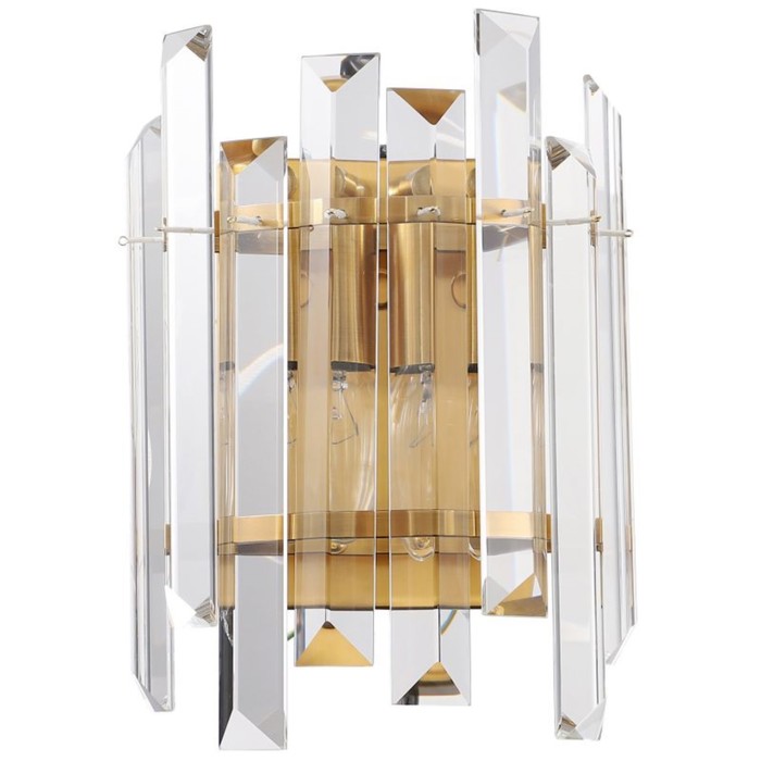 Светильник настенный хрустальный Feeriya 2xE14 40Вт, размер 20x11,7x27 см, цвет бронза