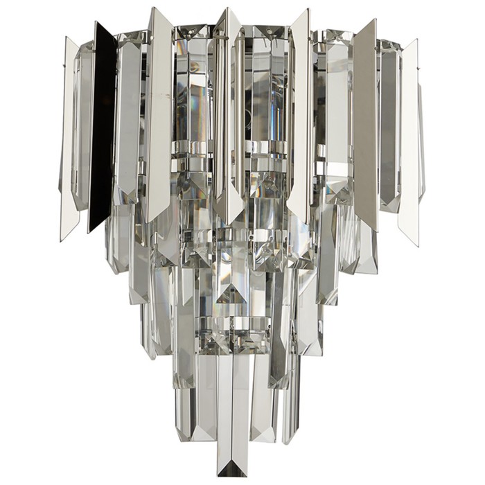 Светильник настенный хрустальный Amman 2xE14 40Вт, размер 13,5x23x32,8 см, цвет хром