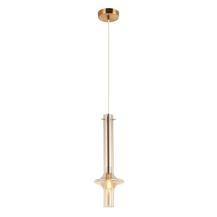 Светильник подвесной Glaso 1xЕ14 40Вт, размер 16x16x52,5-150 см, цвет бронза