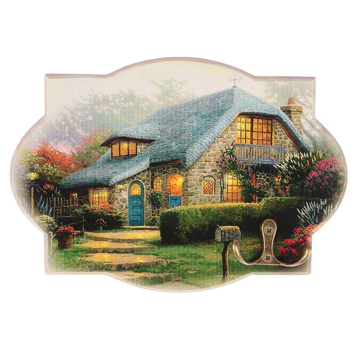 Панно с крючками "Дом" лакированая