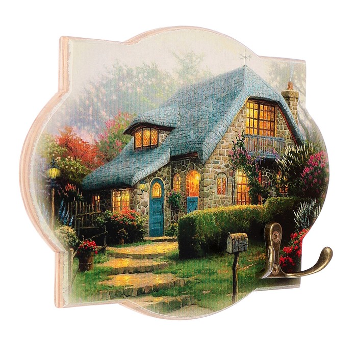 Панно с крючками "Дом" лакированая