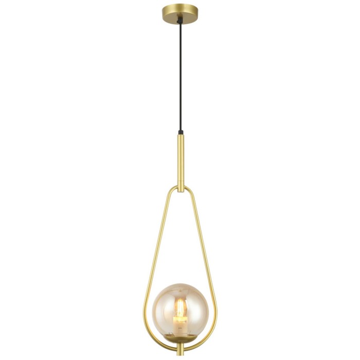 Светильник подвесной Globo 1xЕ27 40Вт, размер 20x15x63,5-150 см, цвет золото