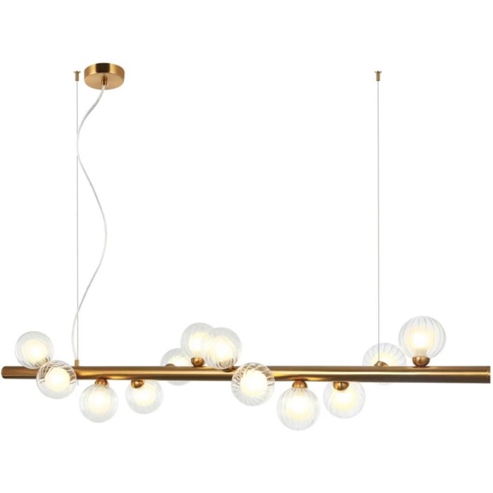

Светильник подвесной Shardin 12xG9 LED 127x28x32-150 см, цвет бронза