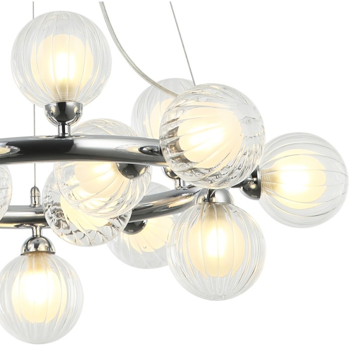 

Светильник подвесной Shardin 15xG9 LED 63x63x40-150 см, цвет хром