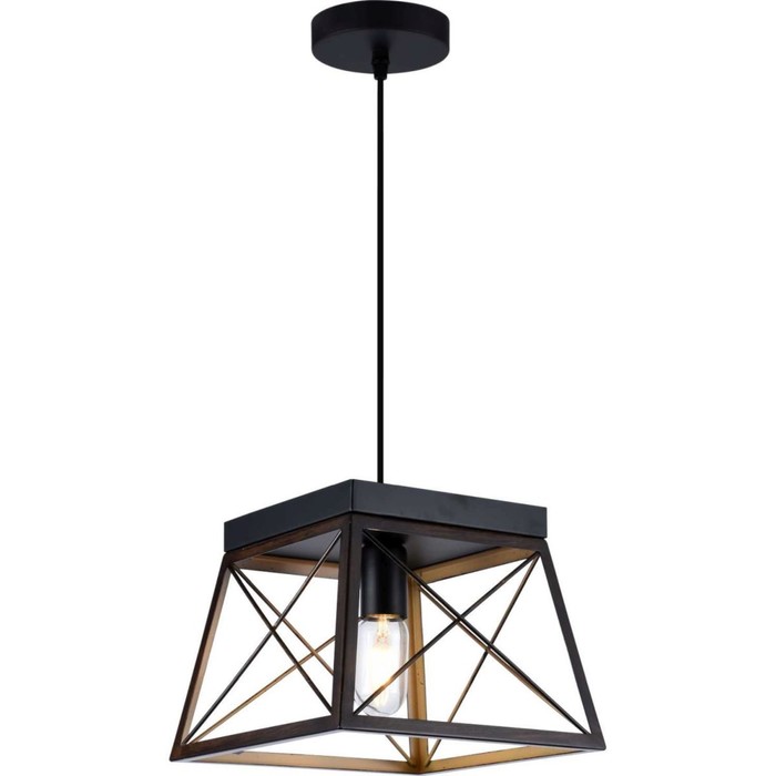 

Светильник подвесной Kaizer 1xE27 40Вт, размер 25x25x25-122 см, цвет чёрный и коричневый
