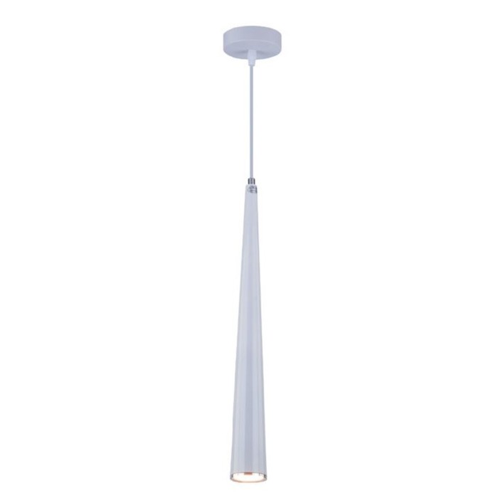 Светильник подвесной светодиодный Cone 1xLED 5Вт, размер 7x7x51,5-150 см, цвет белый