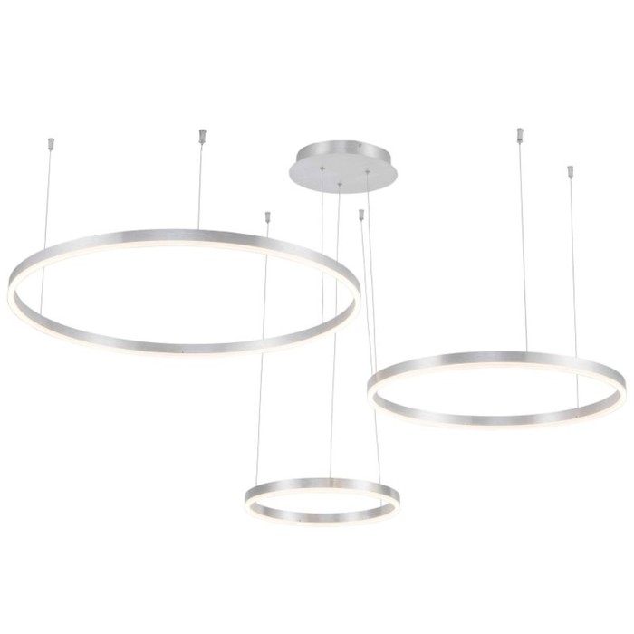 

Светильник подвесной светодиодный Planetary 3xLED 110Вт, размер 80x80x30-130 см, цвет хром