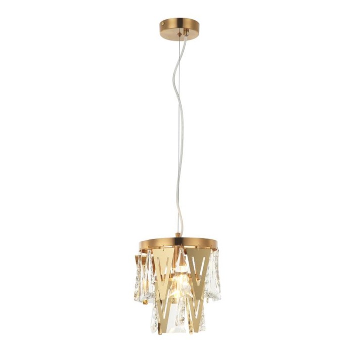 Светильник подвесной хрустальный Vaviani 1xE14 40Вт, размер 20x20x26,5-150 см, цвет бронза