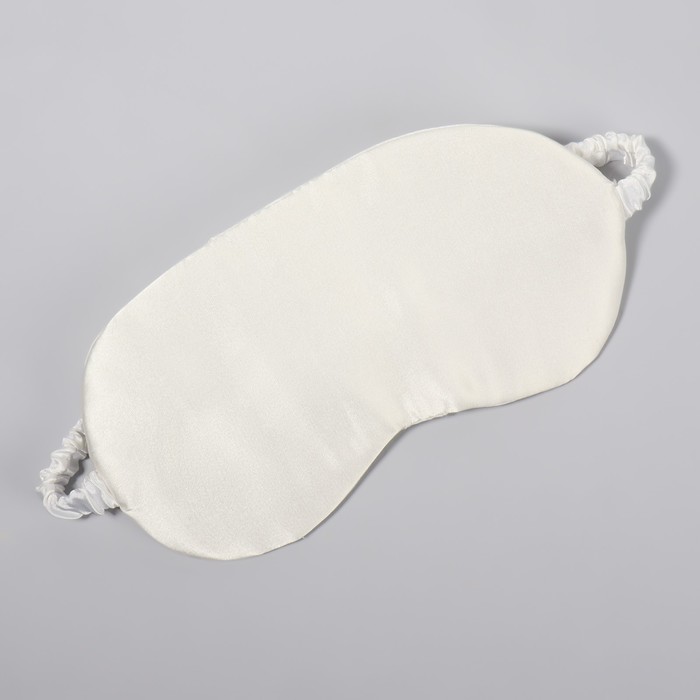 фото Маска для сна «шёлк», 19 × 10 см, резинка одинарная, цвет белый onlitop