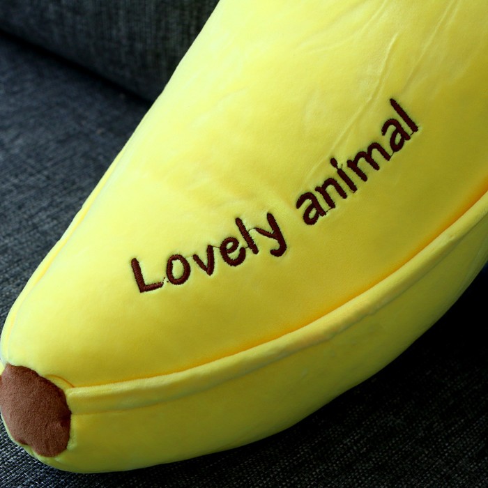 фото Мягкая игрушка-подушка «зайка-банан», 65 см, цвет жёлтый