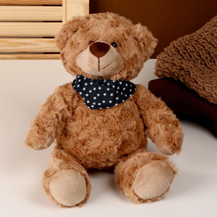 Мягкая игрушка «Медведь», с шарфиком, 28 см, цвет коричневый мягкая игрушка медведь с шарфиком 28 см цвет коричневый