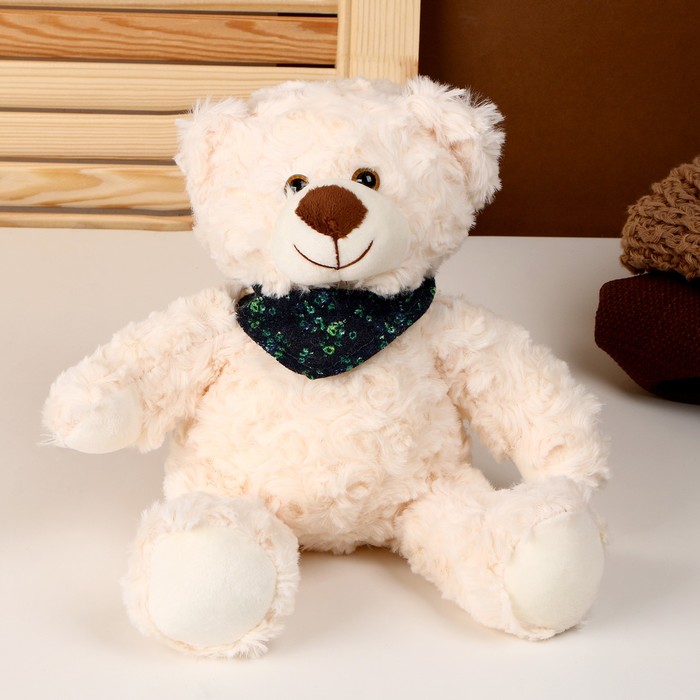 Мягкая игрушка «Медведь», с шарфиком, 28 см, цвет бежевый мягкая игрушка медведь 160 см цвет бежевый