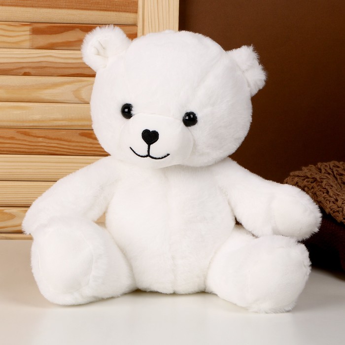 Мягкая игрушка «Мишка», 25 см, цвет белый мягкая игрушка мишка дедди цвет белый 130 см 7 12 2 rabbit 9421440