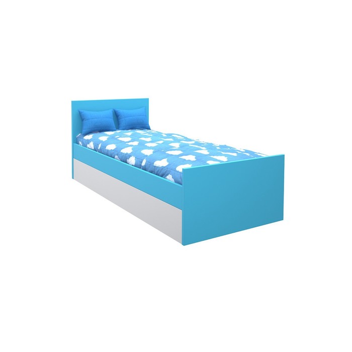 Подростковая кровать «Феникс», 80х160 см, цвет голубой