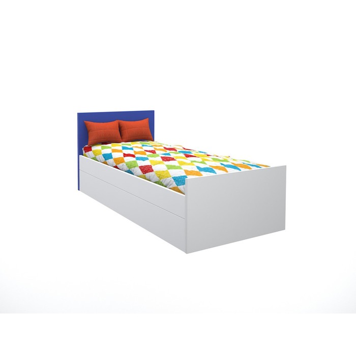 Подростковая кровать «Феникс», 80х160 см, с синим изголовьем