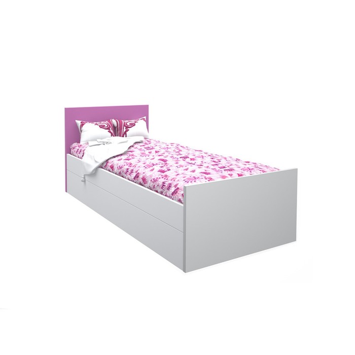 Подростковая кровать «Феникс», 80х160 см, с розовым изголовьем