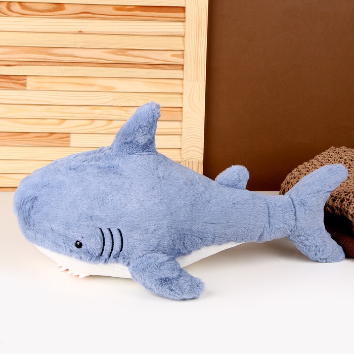 фото Мягкая игрушка-подушка «акулёнок», 58 см, цвет синий