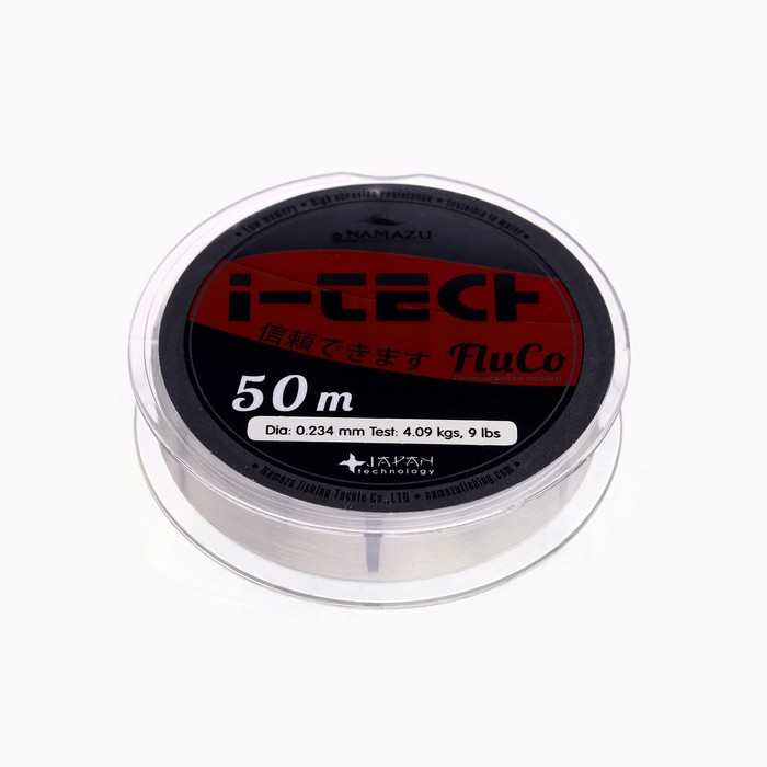 фото Леска naмazu i-tech fluco, диаметр 0.234 мм, тест 4.09 кг, 50 м, прозрачная namazu
