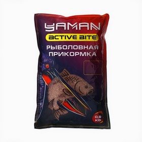 Прикормка Yaman Active Bite Карп, чёрная смородина, цвет коричневый, 900 г