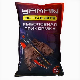 Прикормка Yaman Active Bite Плотва, карамель, цвет коричневый, 900 г.