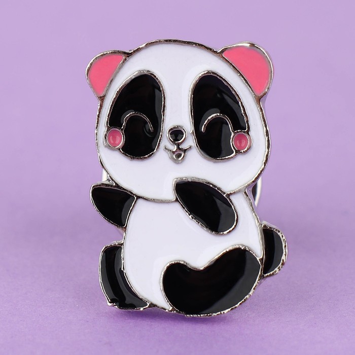 Значок металлический «Панда» 1,4 х 1,7 см брошь значок панда милая брошь значок металлический