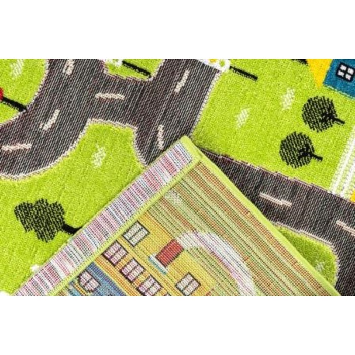 Ковер Play rugs, размер 80x150 см, дизайн D784A GREEN/CREAM