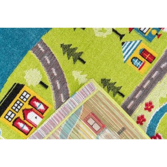 Ковер Play rugs, размер 80x150 см, дизайн D788A GREEN/CREAM
