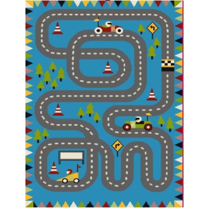 ковер play rugs размер 80x150 см дизайн d580a blue cream Ковер Play rugs, размер 80x150 см, дизайн E202A BLUE/BLUE