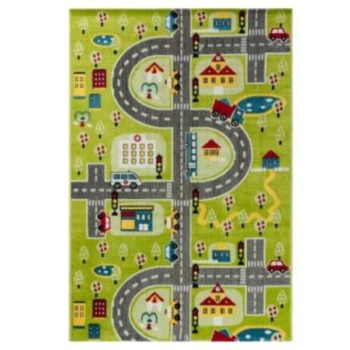 Ковер Play rugs, размер 120x170 см, дизайн D591A GREEN/CREAM