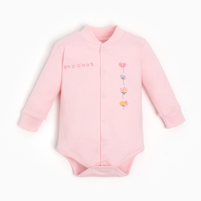 Боди для девочки, цвет розовый/перфект, рост 50-56 см
