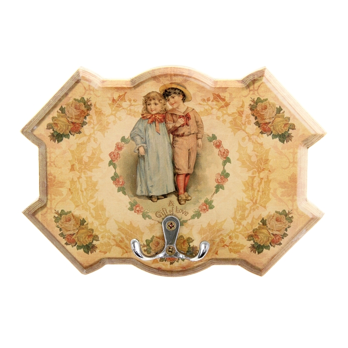 Пано с крючками "Дети", лакированая,