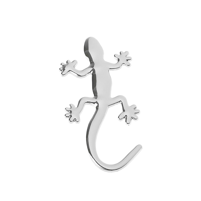 Наклейка на автомобиль "Ящерица" серебристая